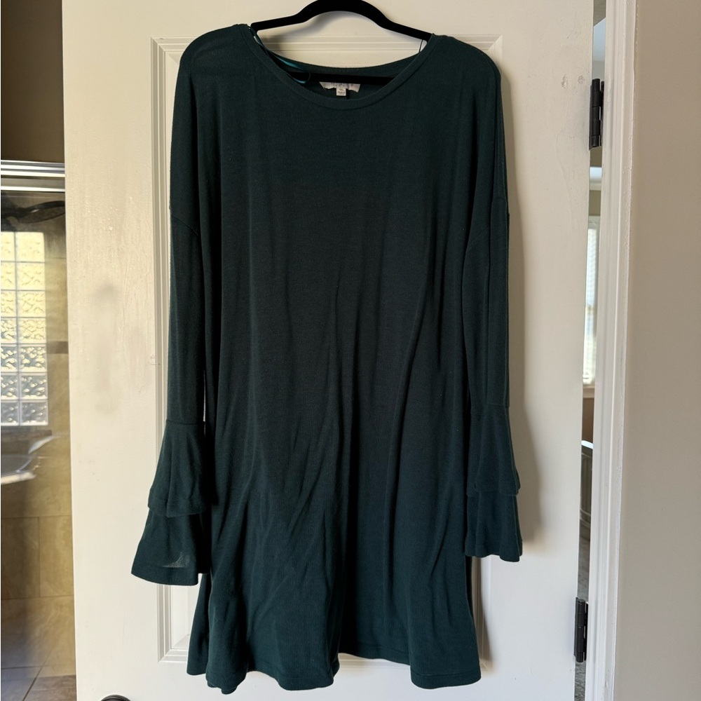 Boutique brand green ruffle dress. Size 1XL